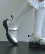 BRYN VELCRO SNEAKRES(MESH) - SILVER