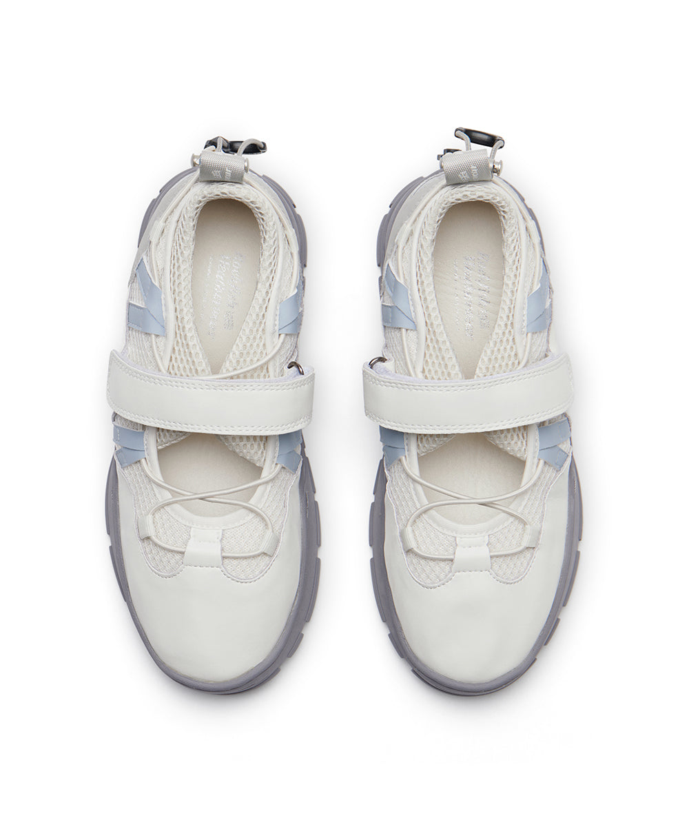 BRYN VELCRO SNEAKRES(MESH) - WHITE UK3.5(230)