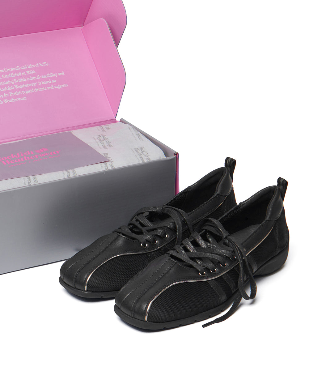 BLISS LACEUP SNEAEKRS - BLACK UK3.5(230)
