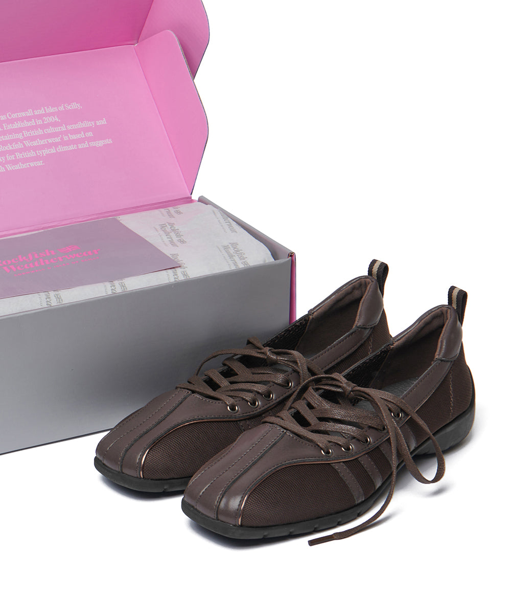 BLISS LACEUP SNEAEKRS - CHOCO UK3.5(230)