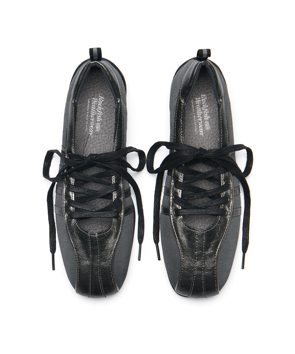 BLISS LACEUP SNEAEKRS - DARK SILVER UK3.5(230)