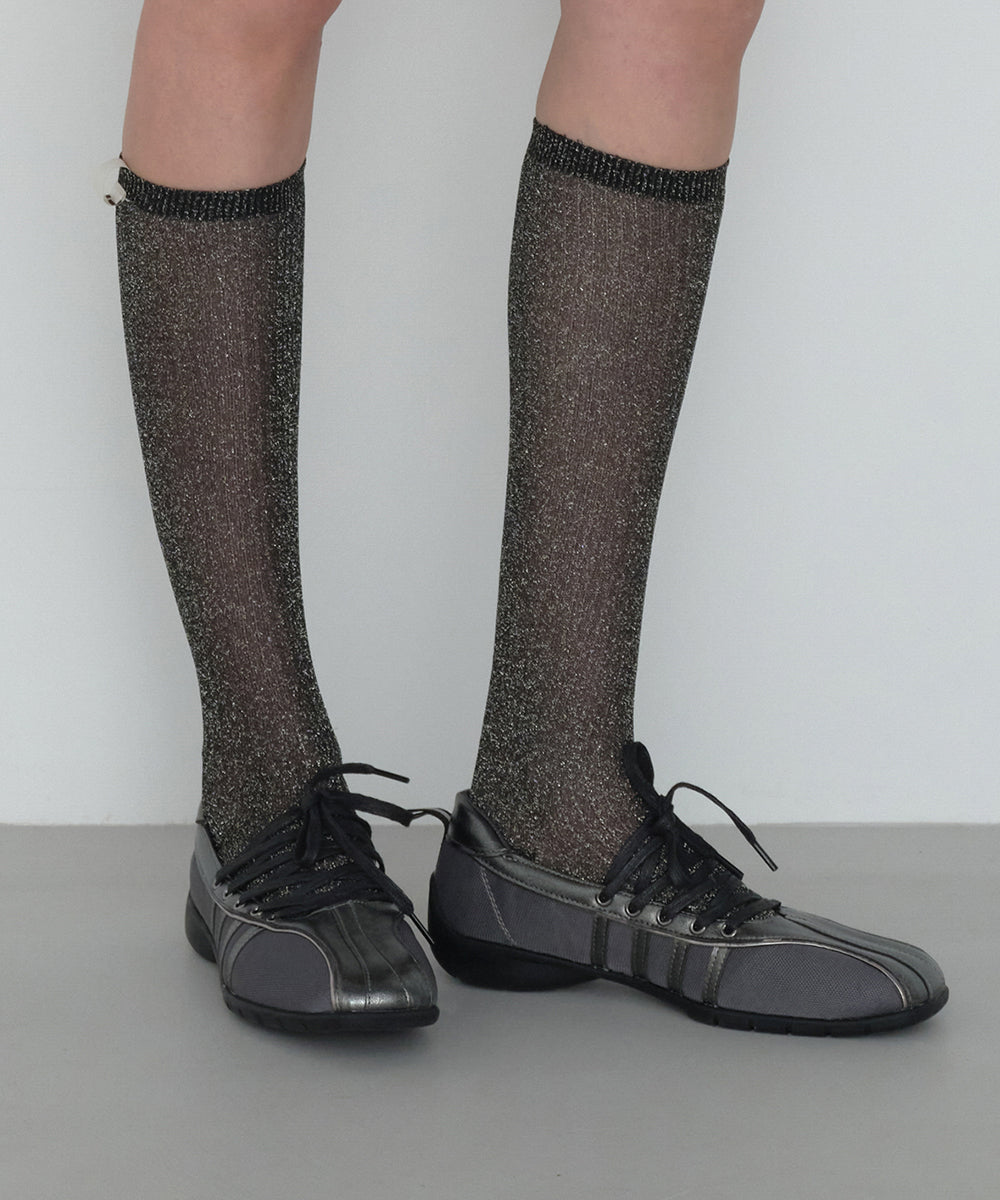 BLISS LACEUP SNEAEKRS - DARK SILVER UK3.5(230)