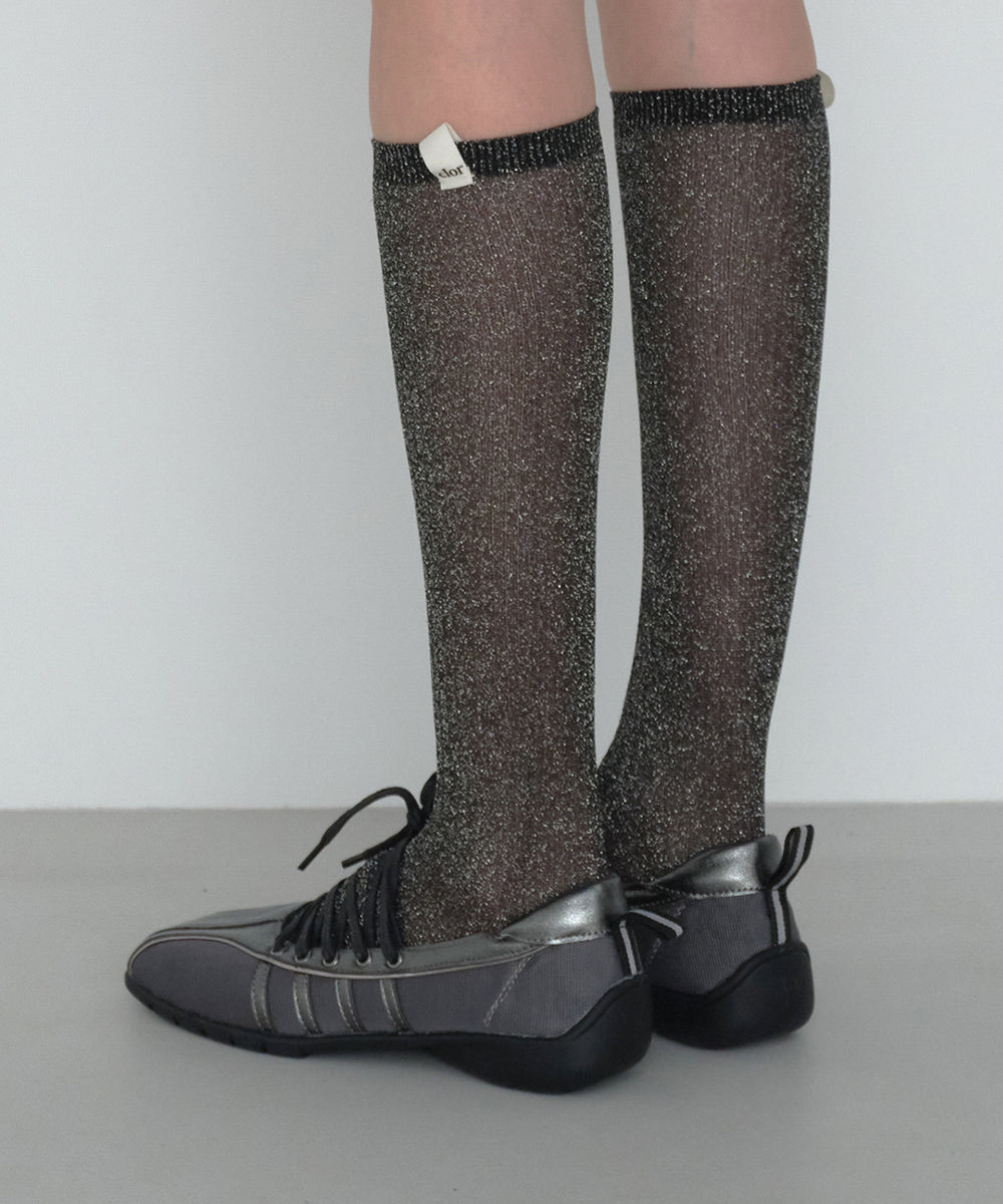 BLISS LACEUP SNEAEKRS - DARK SILVER UK3.5(230)