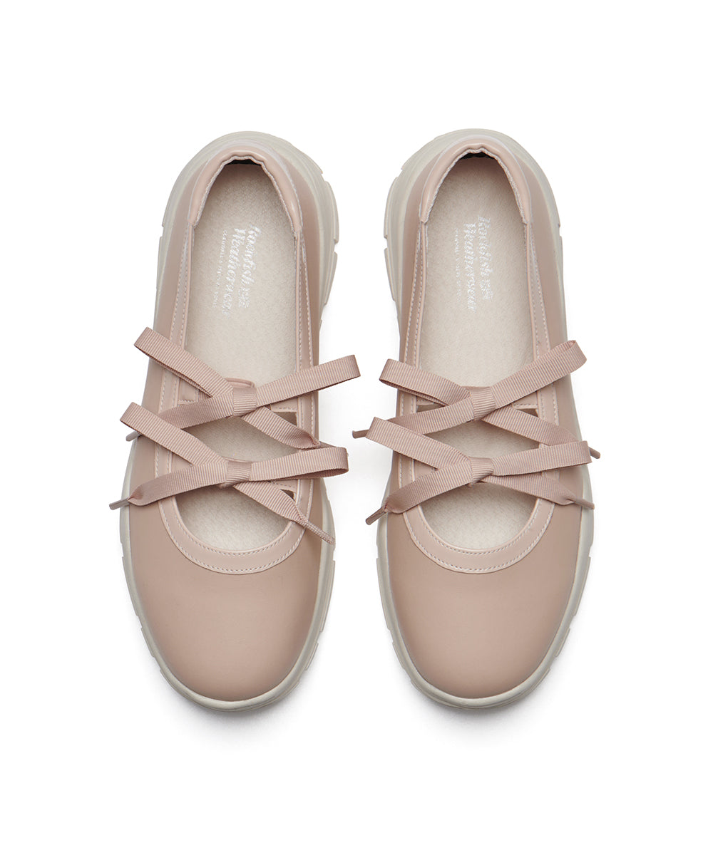 FLATFORM RIBBON MARYJANE - BEIGE UK3.5(230)