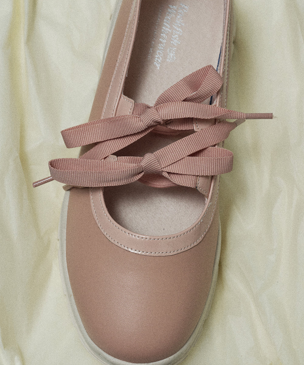 FLATFORM RIBBON MARYJANE - BEIGE UK3.5(230)
