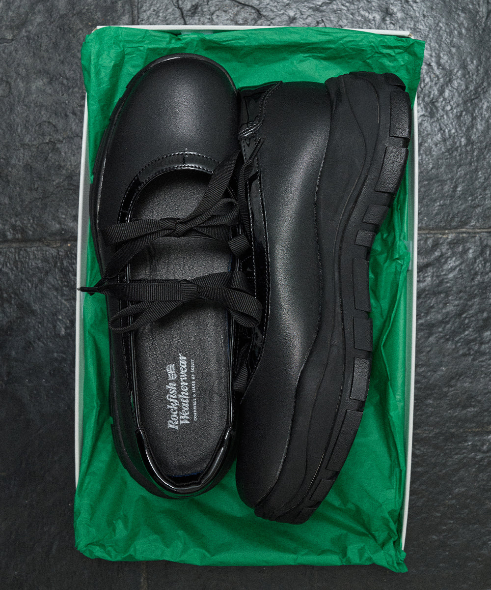 FLATFORM RIBBON MARYJANE - BLACK UK3.5(230)