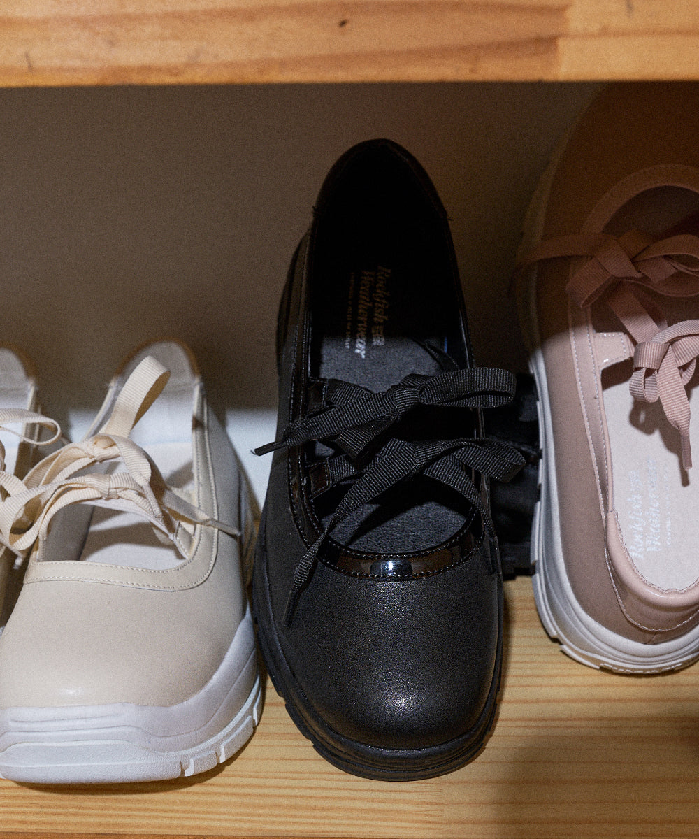 FLATFORM RIBBON MARYJANE - BLACK UK3.5(230)