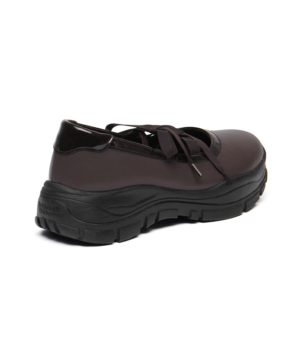 FLATFORM RIBBON MARYJANE - BROWN UK3.5(230)