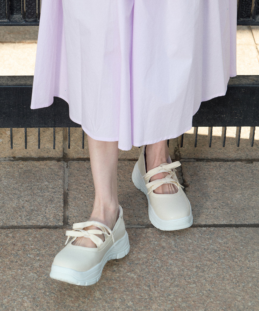 FLATFORM RIBBON MARYJANE - BUTTER UK3.5(230)