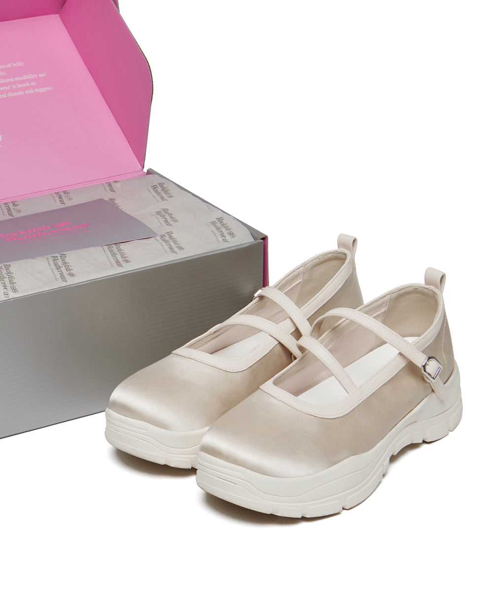 FLATFORM Z-STRAP MARYJANE - BEIGE UK3.5(230)