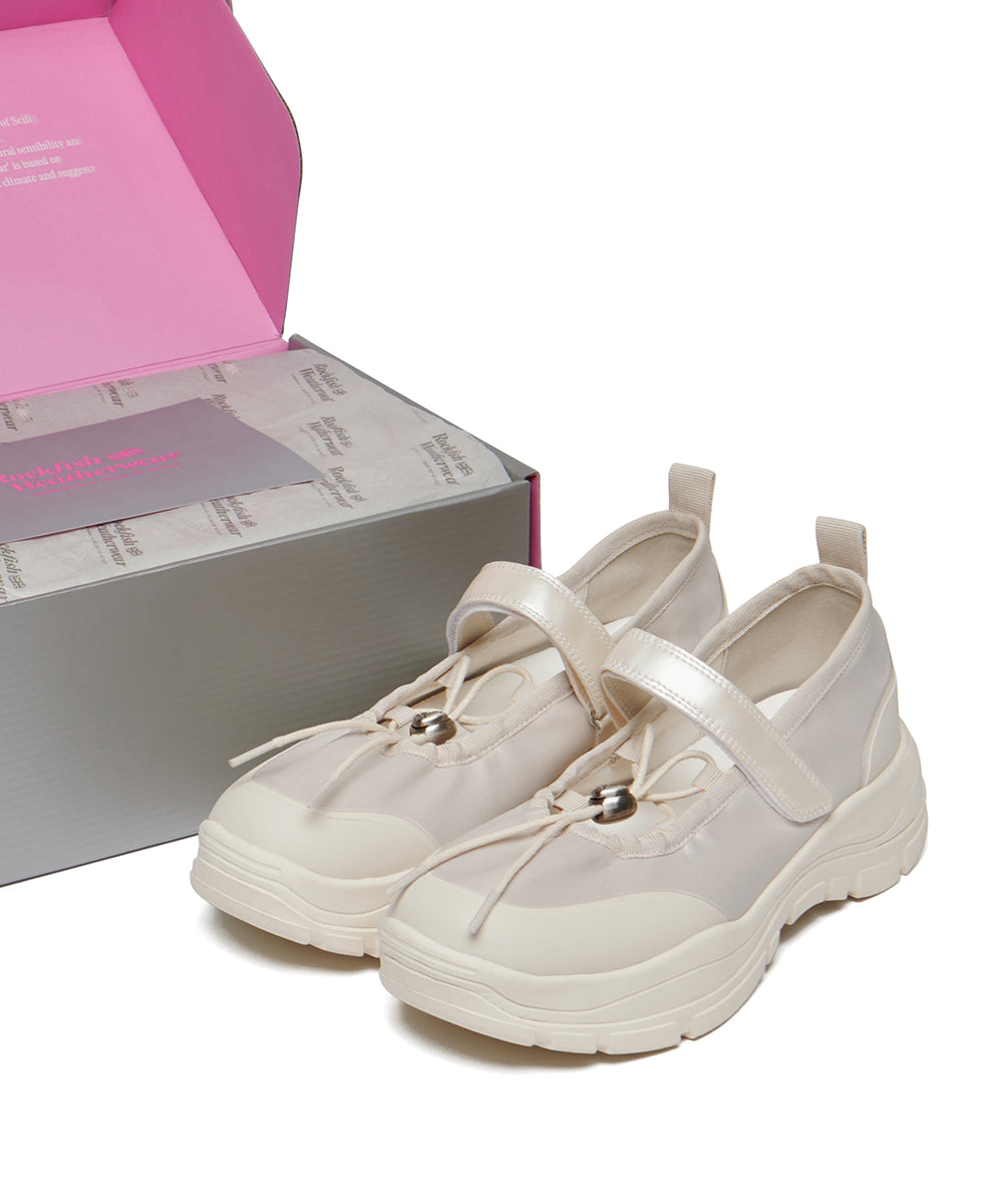 FLATFORM STRING MARYJANE - CREAM UK3.5(230)
