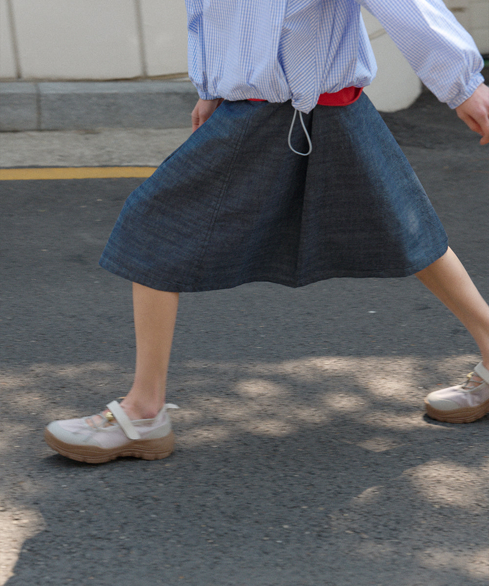 FLATFORM STRING MARYJANE - GREY UK3.5(230)