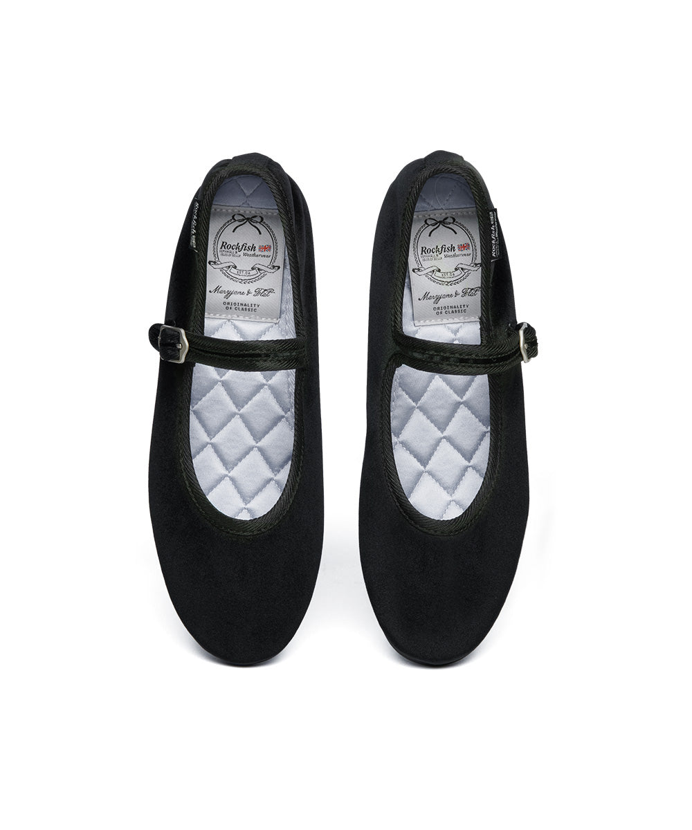 NEW BELLA QUILTED MARYJANE - ALL BLACK UK3.5(230)