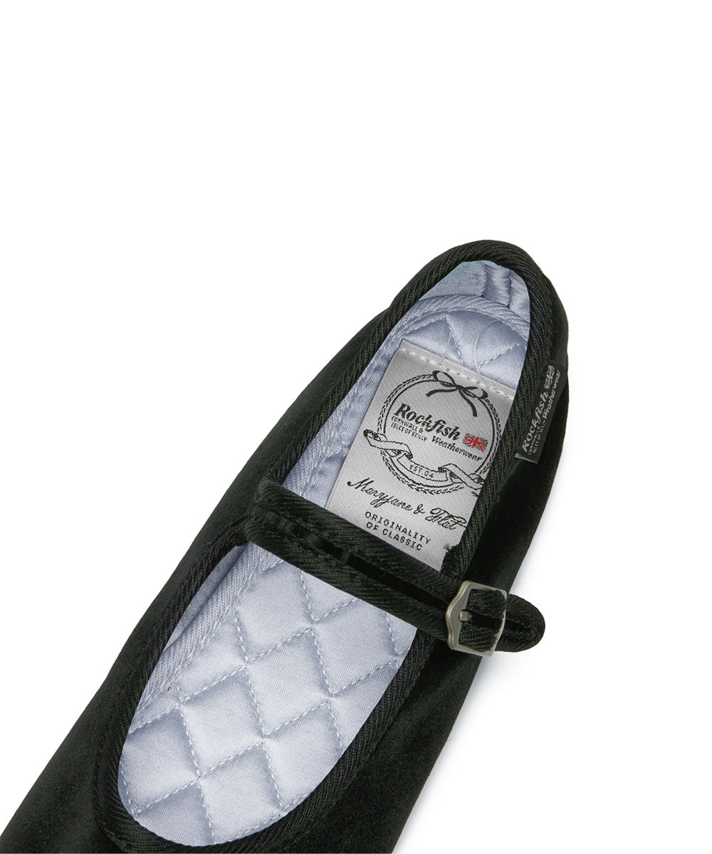 NEW BELLA QUILTED MARYJANE - ALL BLACK UK3.5(230)