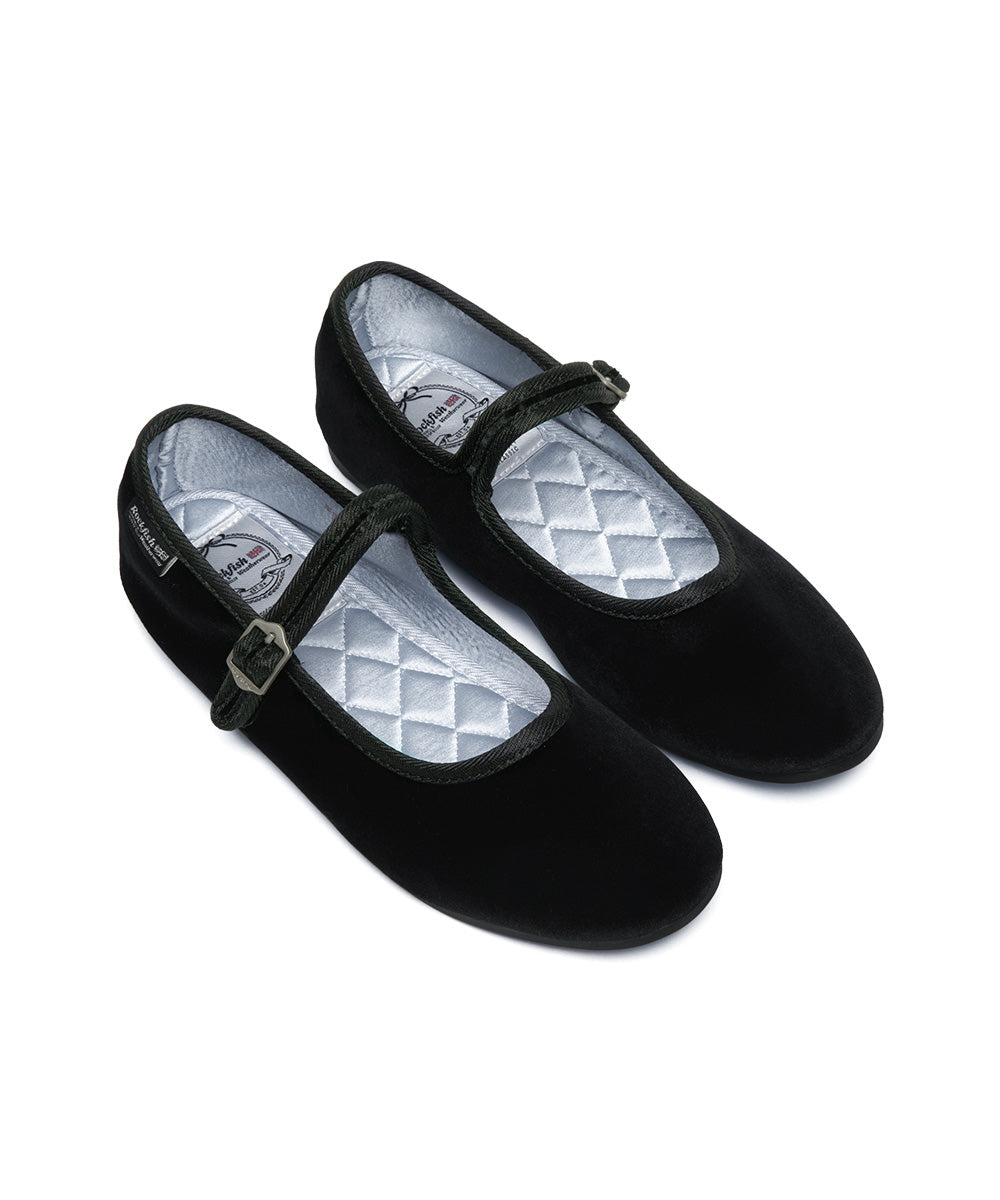 NEW BELLA QUILTED MARYJANE - ALL BLACK UK3.5(230)