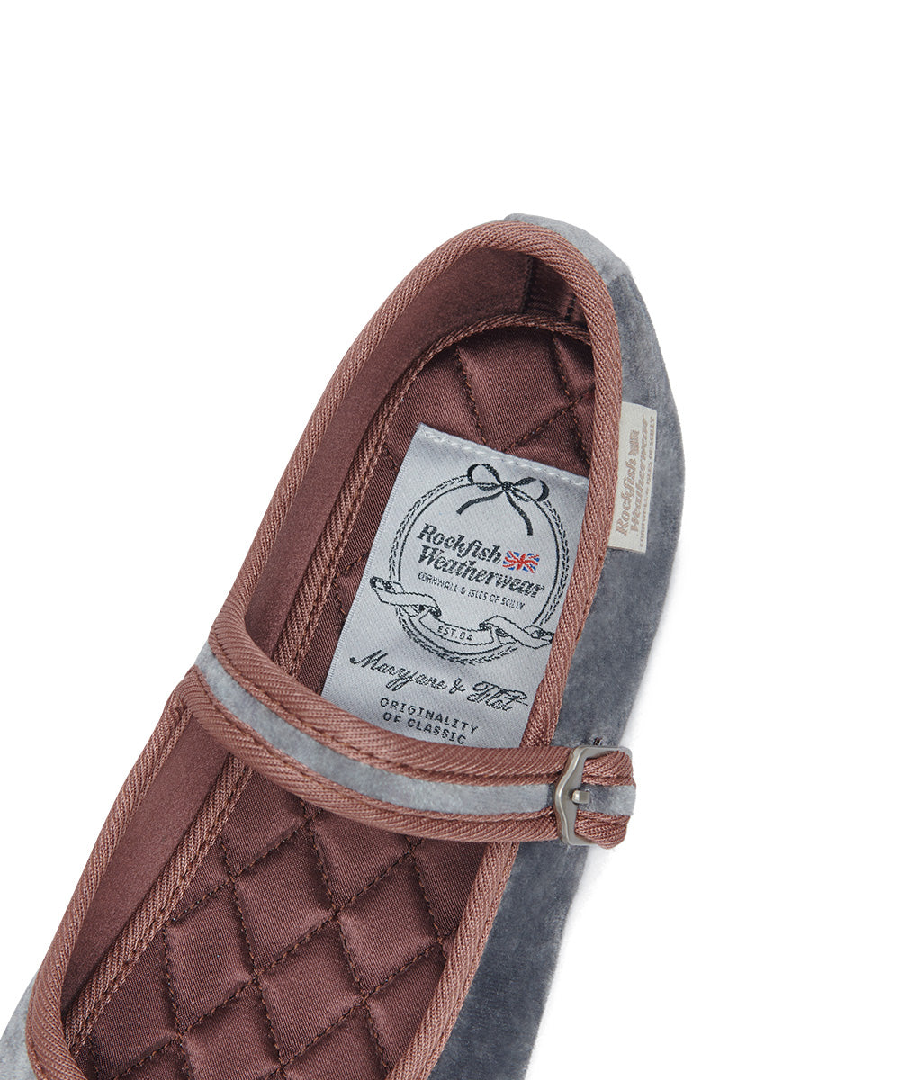 NEW BELLA QUILTED MARYJANE - COMBI GREY UK3.5(230)