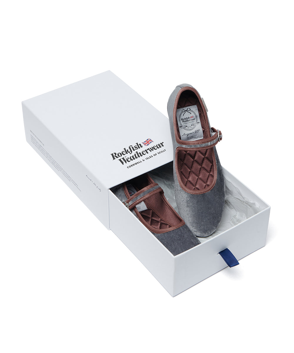 NEW BELLA QUILTED MARYJANE - COMBI GREY UK3.5(230)