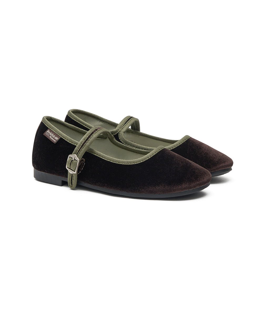 NEW BELLA QUILTED MARYJANE - DARK BROWN UK3.5(230)
