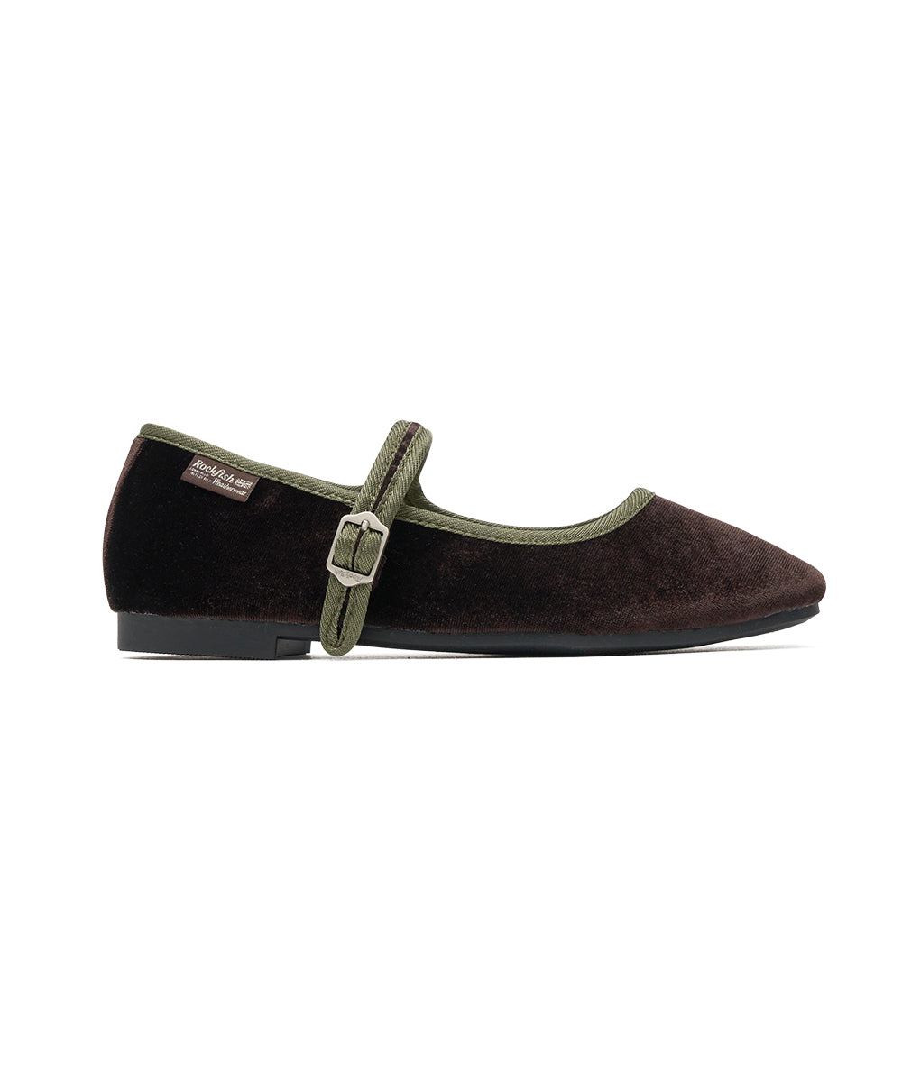 NEW BELLA QUILTED MARYJANE - DARK BROWN UK3.5(230)