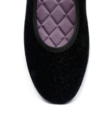 NEW BELLA QUILTED MARYJANE - GLITTER BLACK