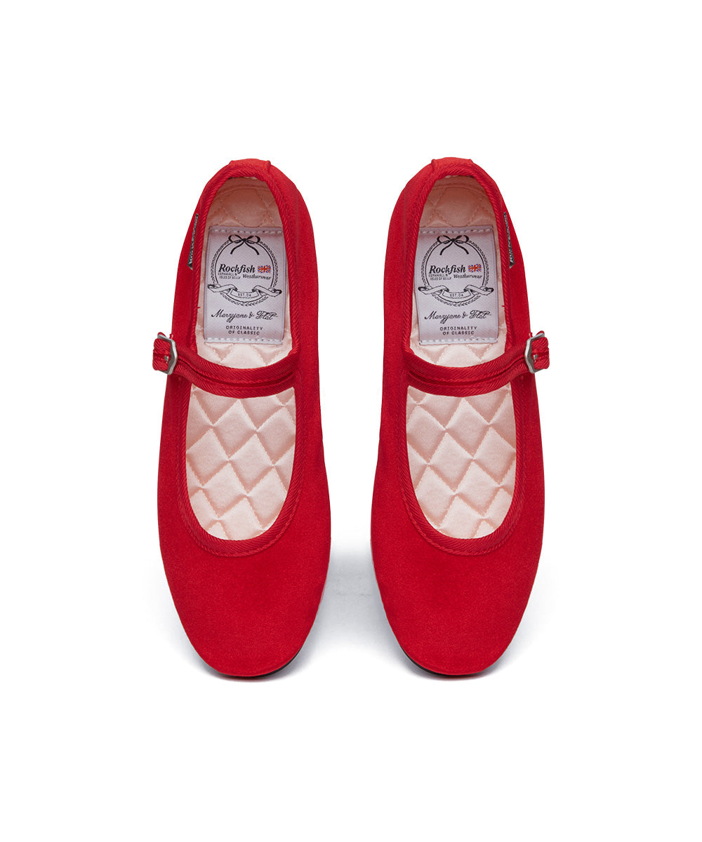 NEW BELLA QUILTED MARYJANE - RED UK3.5(230)