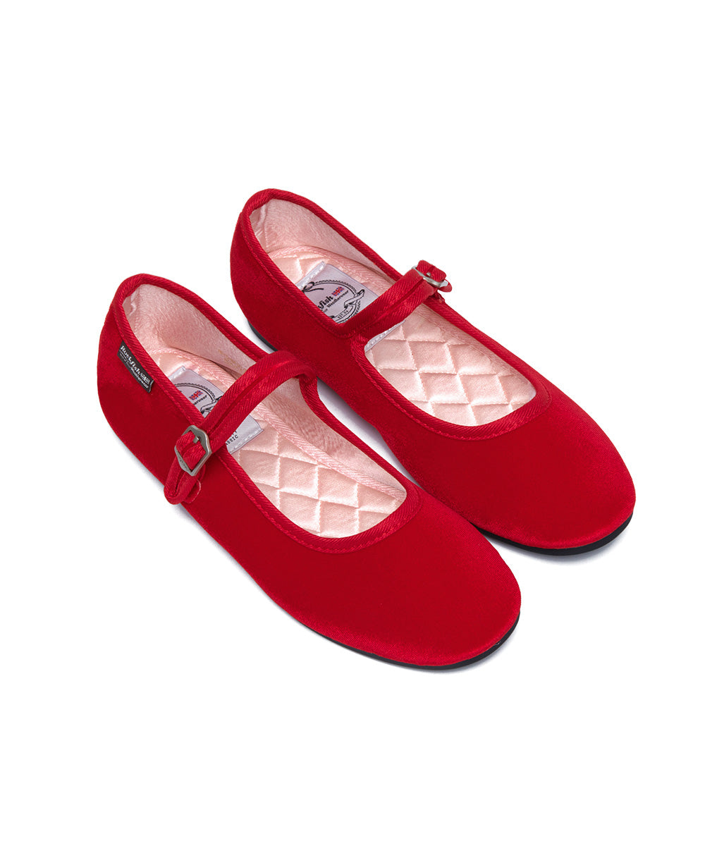 NEW BELLA QUILTED MARYJANE - RED UK3.5(230)