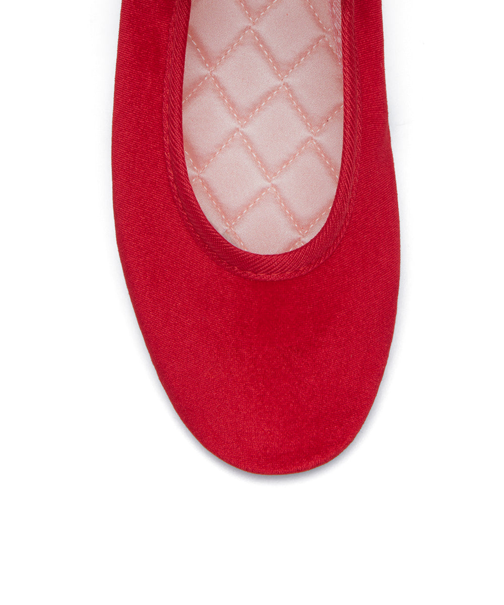 NEW BELLA QUILTED MARYJANE - RED UK3.5(230)