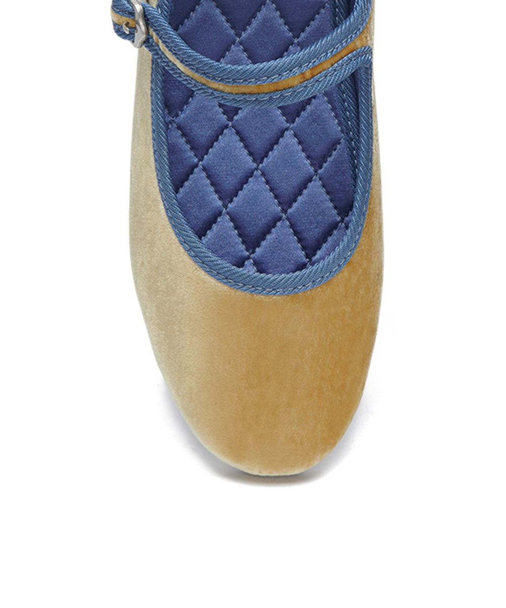 NEW BELLA QUILTED MARYJANE - YELLOW UK3.5(230)