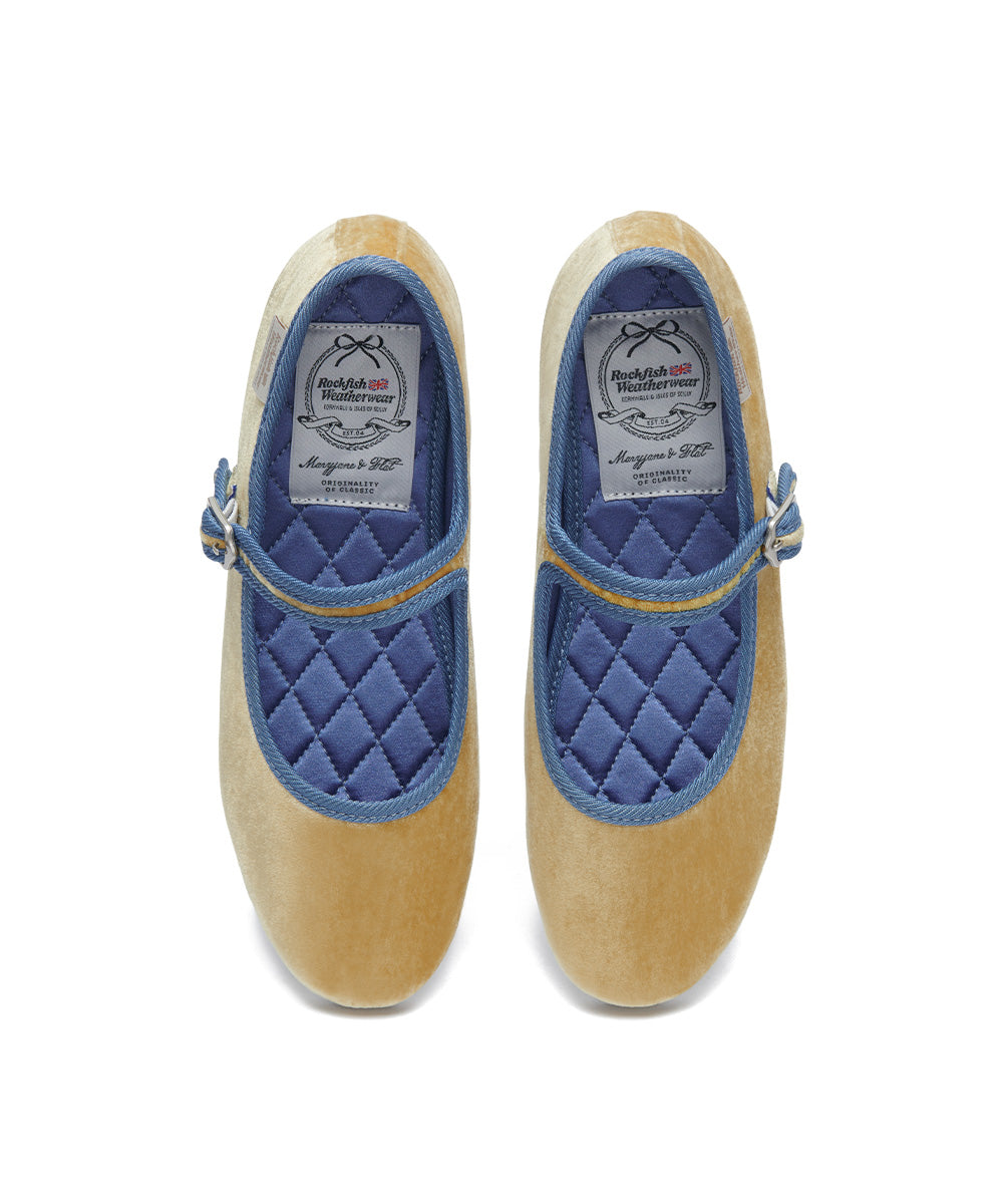 NEW BELLA QUILTED MARYJANE - YELLOW UK3.5(230)