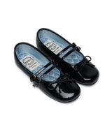 SQUARE TOE TWO STRAP MARYJANES(ENAMEL) - BLACK