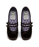 SQUARE TOE TWO STRAP MARYJANES(ENAMEL) - BROWN