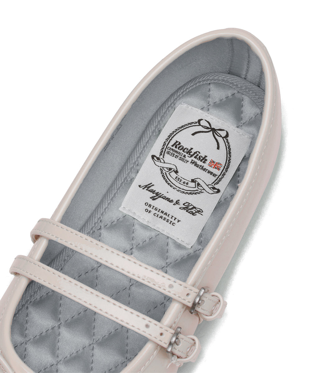 SQUARE TOE TWO STRAP MARYJANES(ENAMEL) - PINK UK3.5(230)