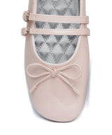 SQUARE TOE TWO STRAP MARYJANES(ENAMEL) - PINK