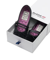 SQUARE TOE TWO STRAP MARYJANE (VELVET) - BLACK