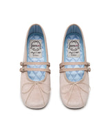 SQUARE TOE TWO STRAP MARYJANE (VELVET) - PINK