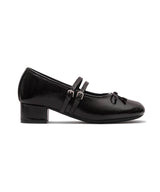 SQUARE TOE TWO STRAP MARYJANE(4CM) - BROWN