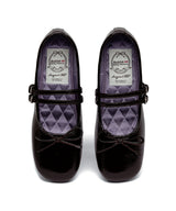 SQUARE TOE TWO STRAP MARYJANE(4CM) - BROWN