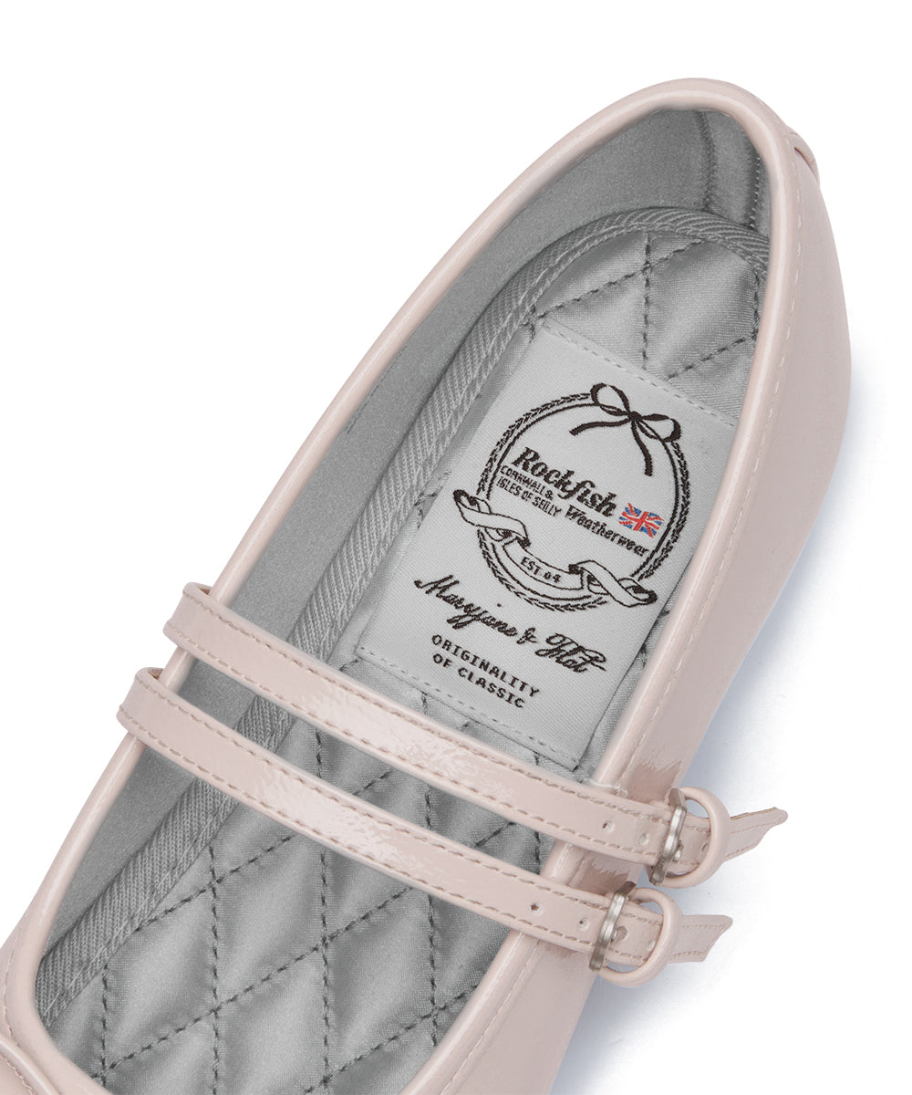 SQUARE TOE TWO STRAP MARYJANE 4CM - PINK UK3.5(230)