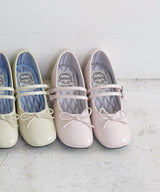 SQUARE TOE TWO STRAP MARYJANE(4CM) - PINK