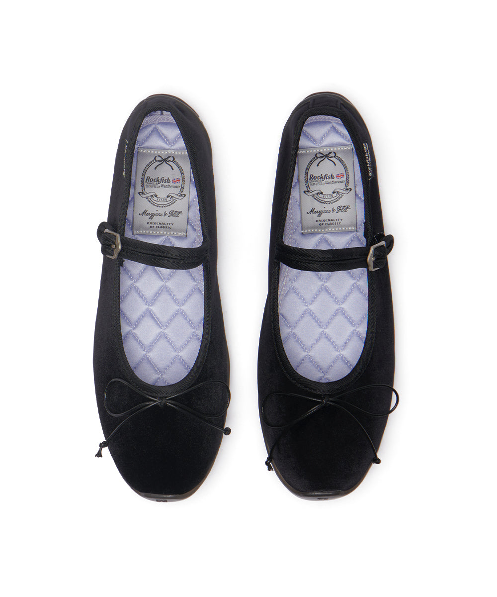 BELLA MARYJANES(PEBBLE SOLE) - BLACK UK3.5(230)