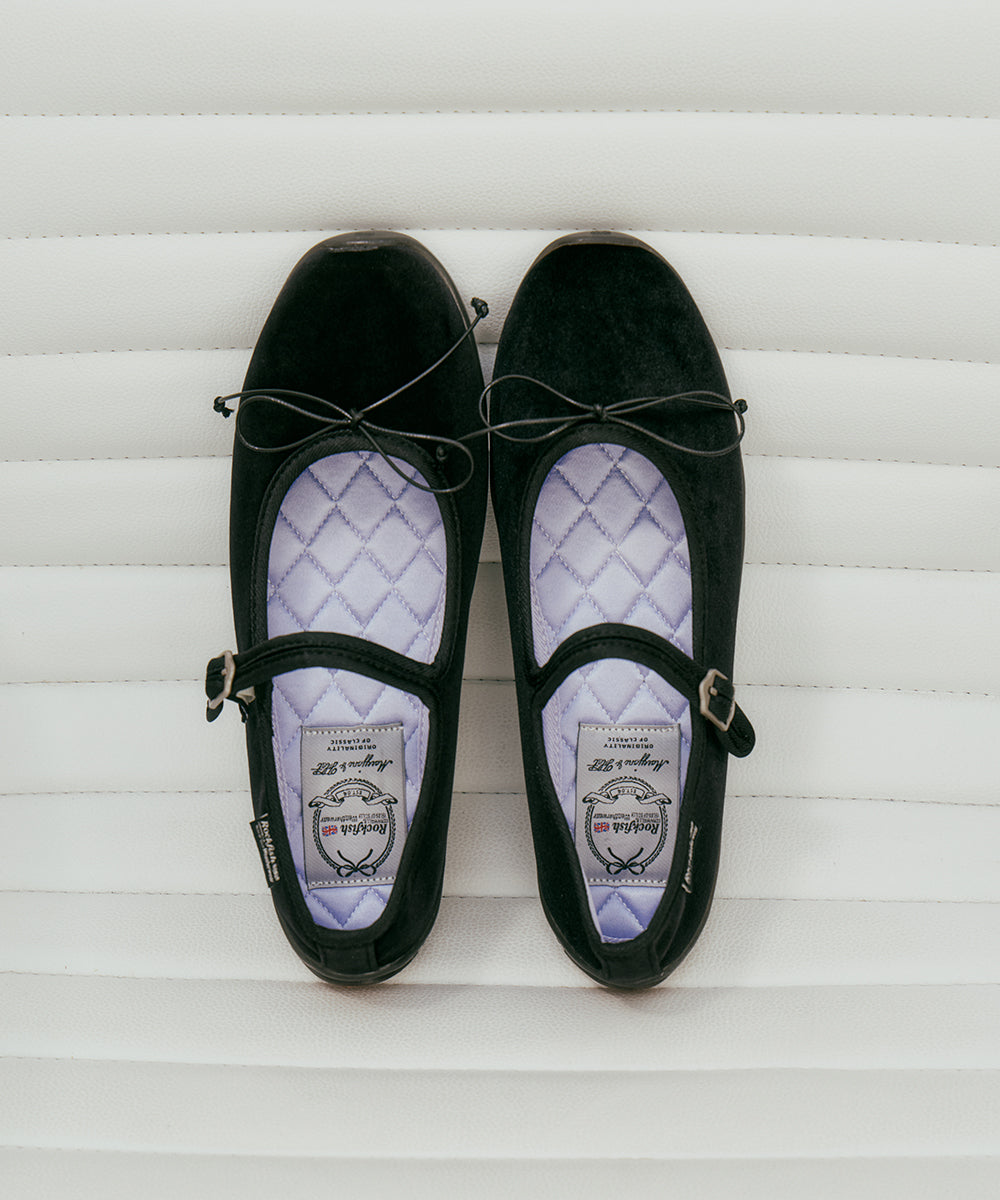 BELLA MARYJANES(PEBBLE SOLE) - BLACK UK3.5(230)