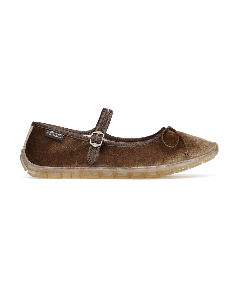 BELLA MARYJANES(PEBBLE SOLE) - BROWN UK3.5(230)