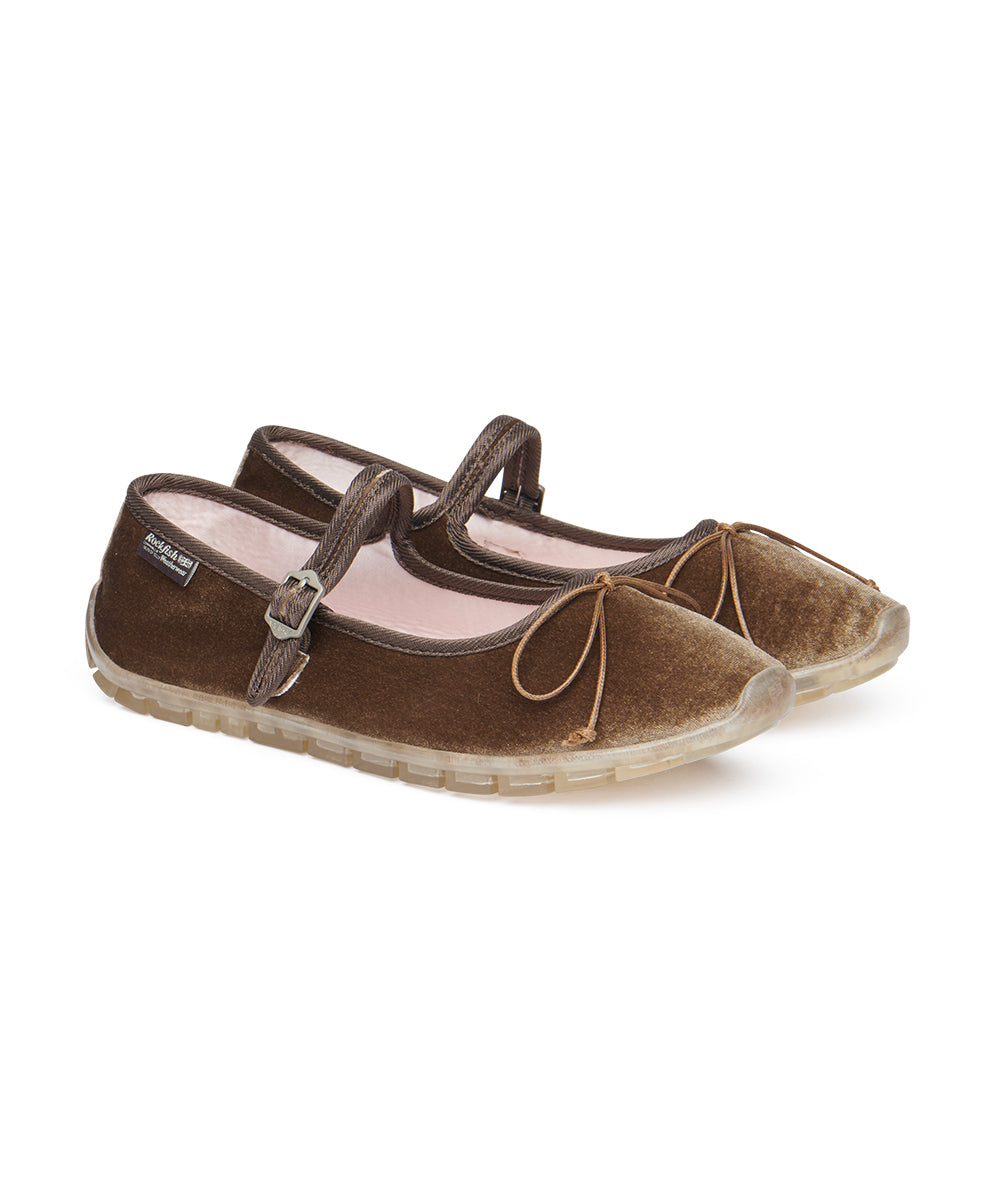 BELLA MARYJANES(PEBBLE SOLE) - BROWN UK3.5(230)