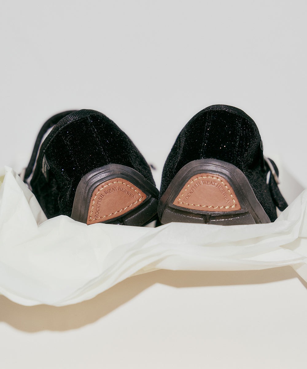 BELLA MARYJANES(PEBBLE SOLE) - GLITTER BLACK UK3.5(230)