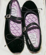 BELLA MARYJANES(PEBBLE SOLE) - GLITTER BLACK