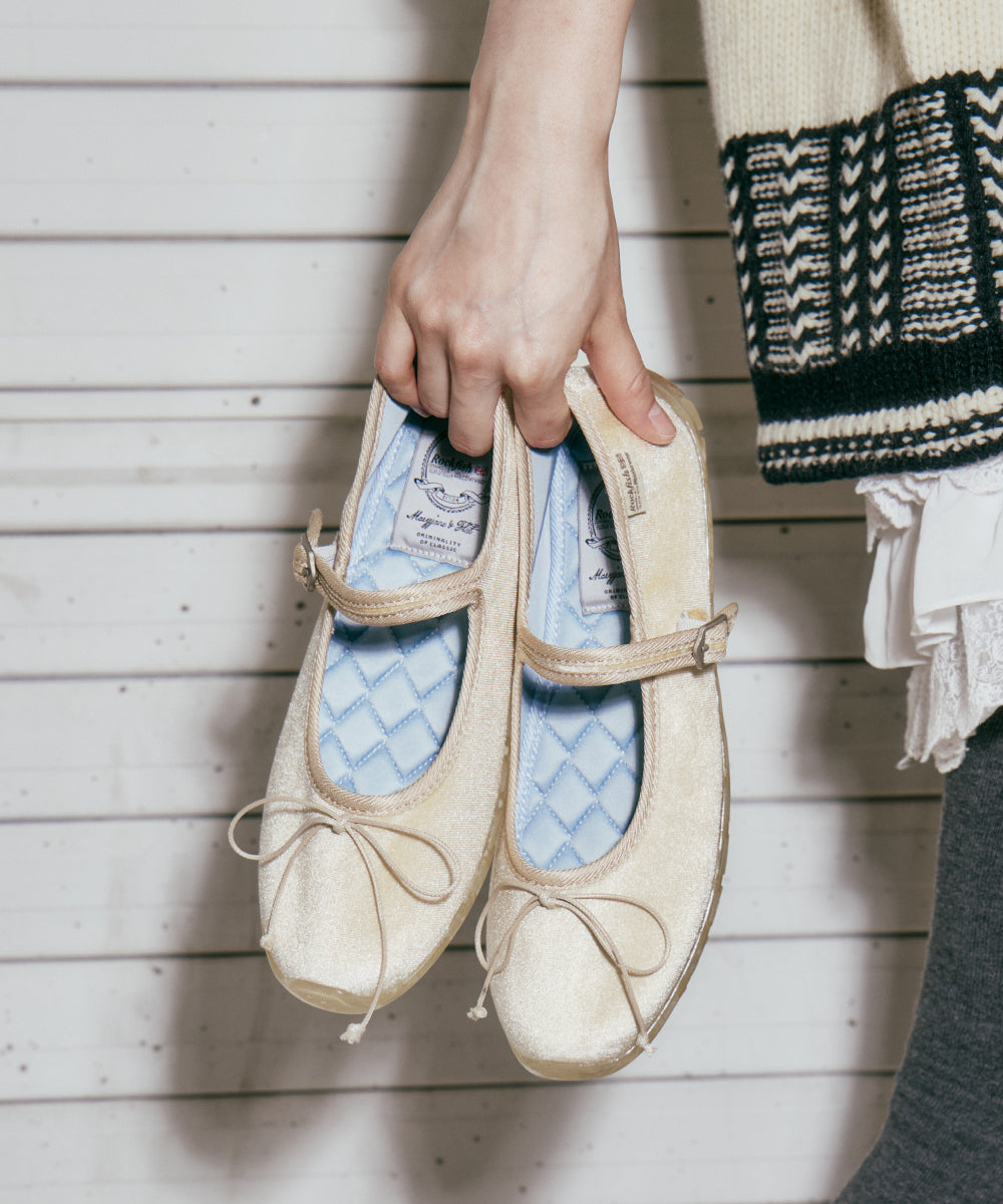 BELLA MARYJANES(PEBBLE SOLE) - CREAM UK3.5(230)