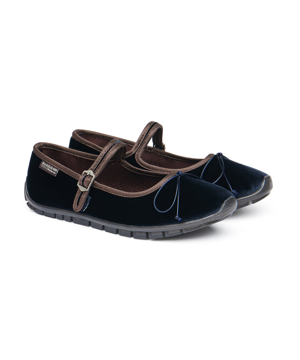 BELLA MARYJANES(PEBBLE SOLE) - NAVY UK3.5(230)