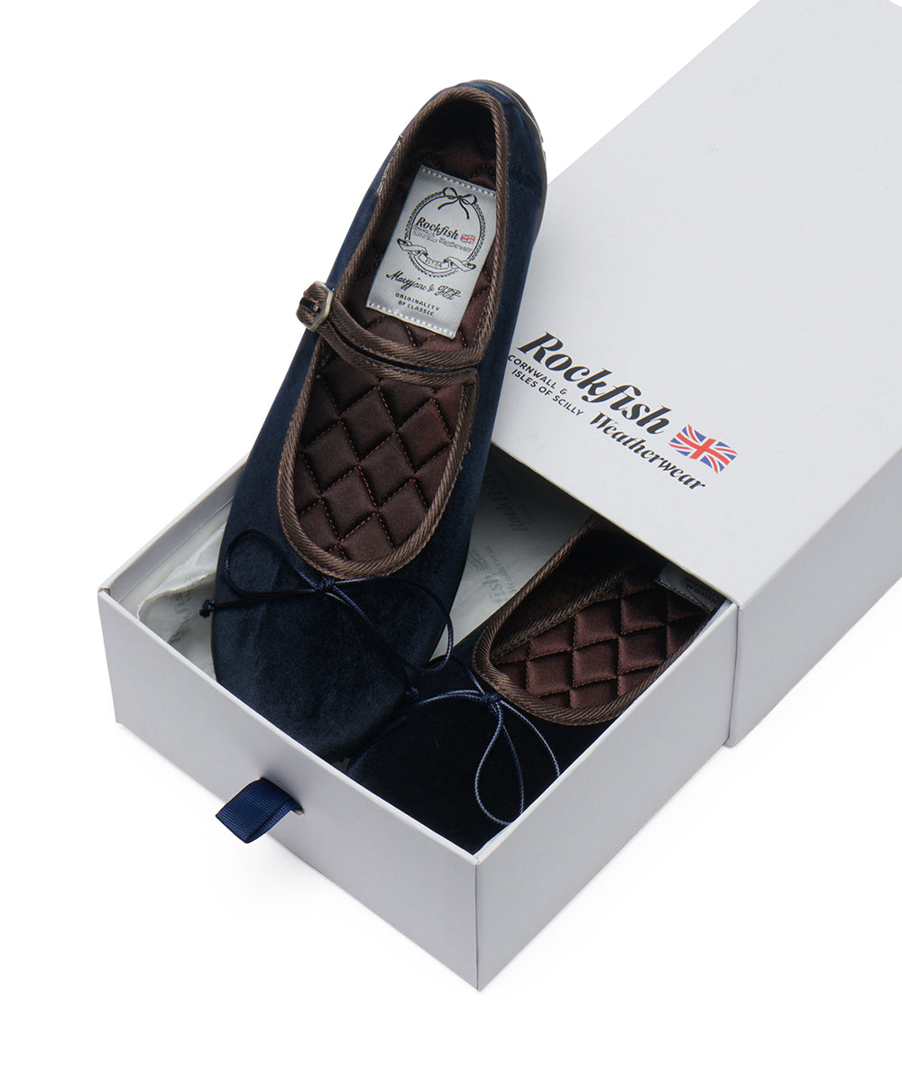 BELLA MARYJANES(PEBBLE SOLE) - NAVY UK3.5(230)