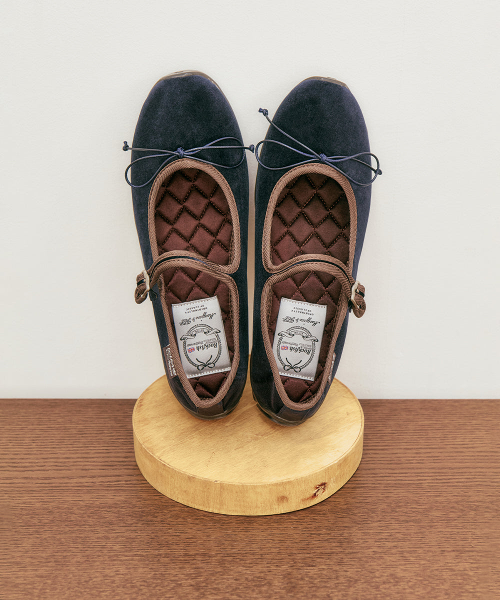 BELLA MARYJANES(PEBBLE SOLE) - NAVY UK3.5(230)