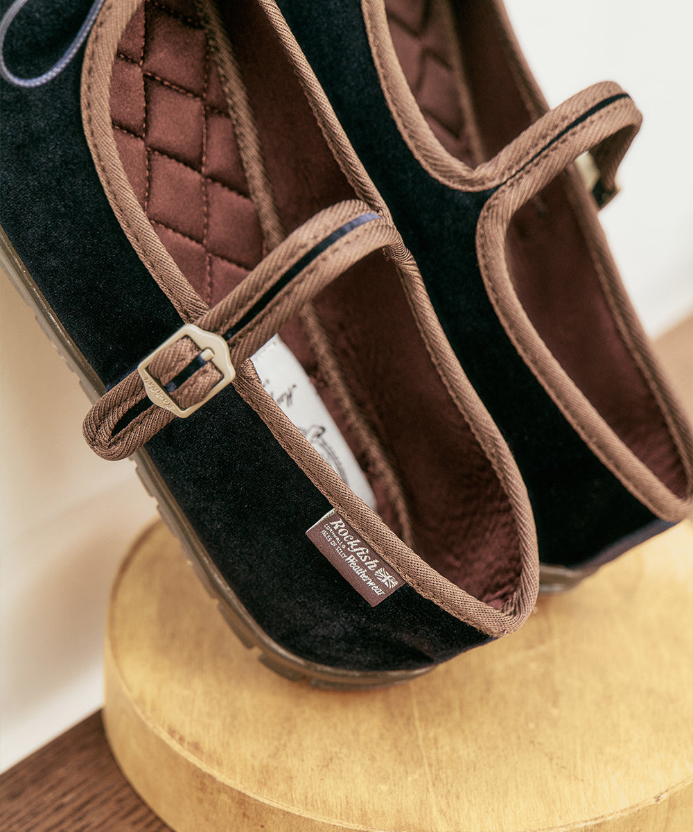 BELLA MARYJANES(PEBBLE SOLE) - NAVY UK3.5(230)